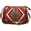 CORIOS Borse Messenger con Frange da Donna Stile Boho Borsa a Mano Borsa a Tracolla con Motivo Floreale Etnico Borsa Spiaggia Retro Bohemien Tote Pelle PU Borsa a Spalla per Vacanza Viaggio Rosso