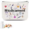 ShiQiao Spl Borsa portaoggetti per medicine, organizer per medicine, astuccio per farmacia da viaggio, borsa per medicina portatile, Stile1, Tradizionale