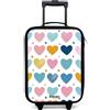 NoBoringSuitcases.com NoBoringSuitcases© Valigia Per Bambini Compatto Bagaglio Ultraleggero | 48x31x19 cm - Bagagli Rigidi LED Ruote Valigie Neonato Bimbi - Ragazze - Cuori - Motivo - Colorati