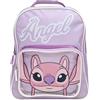 MUNTRADE Zaino Angel lilla per bambini con tasca frontale | Doppia chiusura a cerniera, per asilo, escursioni e viaggi, design Angel