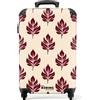 NoBoringSuitcases.com NoBoringSuitcases© Valigia Bagaglio A Mano Trolley Cabina Da Viaggio Rigido | 55x35x20 cm - Leggero Aereo 4 Ruote Luggage Carry On Botanico - Motivo - Bordeaux