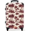 NoBoringSuitcases.com NoBoringSuitcases© Valigia Media Trolley Medio Viaggio Rigido Leggero 4 | 67x43x25 cm - Ruote Valigie Stiva Dimensioni M Leggera Bagaglio Suitcase Geometrico - Tropicale - Bordeaux