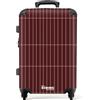 NoBoringSuitcases.com NoBoringSuitcases© Trolley Medio Rigido Valigia Media Da Viaggio Aereo | 67x43x25 cm - Leggera Ruote Valigie Stiva M Suitcase Luggage Trolly Light Linee - Motivo - Bordeaux