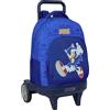 safta Sonic - Zaino grande con ruote, compatto evoluzione, rimovibile, ideale per bambini di diverse età, comodo e versatile, qualità e resistenza, 33 x 22 x 45 cm