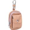 LIYJTK Mini zaino in pelle portachiavi portamonete leggero borsa di stoccaggio portatile per i viaggi (Rosa)