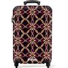 NoBoringSuitcases.com NoBoringSuitcases© Valigia Bagaglio A Mano Trolley Cabina Viaggio Aereo | 55x35x20 cm - Cabin Size Rigida Leggera 4 Ruote Valigie Luggage Piastrella - Simmetrica - Borgogna