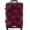 NoBoringSuitcases.com NoBoringSuitcases© Trolley Medio Valigia Media Rigida Da Viaggio Ruote | 67x43x25 cm - Valigie Leggere Stiva M Trolly Luggage Suitcase Leggerissimo Fiori - Motivo - Bordeaux