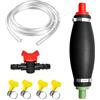 Chixenn Pompa Manuale, Sifone per Travaso Liquidi con Tubo Flessibile da 2,5 m, Funzione di Vuoto, Estrattore Portatile per Benzina Gasolio Olio Acqua, Auto Moto Barca Garage