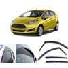 AC WOW 4 deflettori Antivento Anteriori e Posteriori per Ford Fiesta 2008-2017 MK6 (MK7 nel Regno Unito) a 5 Porte Hatchback in Vetro Acrilico Color Fumo