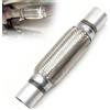 Fonyet Tubo flessibile di scarico 50 x 150 x 250 mm, tubo flessibile corrugato in acciaio inox, doppia treccia, tubo a Y tubo di riparazione per ridurre il rumore di scarico in auto (50 x 150 x 250 mm)