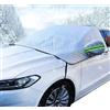 Huifengjie Copertura Parabrezza Auto, Parasole Auto Parabrezza, Antighiaccio Antigelo Impermeabile Anti UV Telo Copri Protezione per la Maggior Parte dei Veicoli, 230 * 145cm, Argento