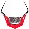 R-Tech Fanale da moto, mascherina V-Face, universale, rosso/bianco, 35/35 W +