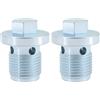 Briny River 2PCS M18x1,5 Bullone Di Scarico In Acciaio Per Coppa Olio Motore 55196505 55588255 652950 Compatibile Con Alfa Romeo Compatibile Con Fiat