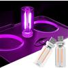 joonnair 2 Retro lampade per auto, Luce viola, Luce interna dell'auto USB plug-in, premere a lungo per regolare la luminosità in modo continuo, Luci interne per auto alimentate tramite USB
