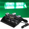 yifengshun green 16LED luci di emergenza lampeggianti di emergenza faro lampeggiante ad alta luminosità 12V spia per tetto/parabrezza/cruscotto con ventosa all'interno del rimorchio del camion