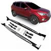 J&J AUTOMOTIVE Pedane Laterali per Ford Kuga 2016-2019, Sottoporta Minigonne in Alluminio e Plastica ABS, Set Completo con Materiale di Montaggio Incluso