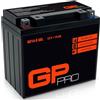 GP-PRO GB16-B 12V 17Ah GEL Batteria di avviamento (simile a YB16-B / 51912) (Esente da manutenzione / Sigillato) Moto Accumulatore per es. Harley Davidson