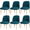 BUAOGDVG Coprisedie con schienale curvo for sedie da pranzo Set di 1/2/4/6 | Coprisedili protettivi for sedie con schienale semicircolare for sala da pranzo(Blue,6Pcs)