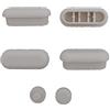 HYDRO HOME Paracolpi WC, Kit 6 Pezzi, 4 Tacchetti rettangolari e 2 tondi, Diversi spessori, Montaggio Facile Fai da Te, Produzione Italiana (6 mm)