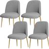 BUAOGDVG Coprisedie con schienale curvo for sedie da pranzo Set di 1/2/4/6 | Coprisedili protettivi for sedie con schienale semicircolare for sala da pranzo(Light Gray,4Pcs)