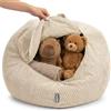 KiddyMoon Pouf per Bambini 2 in 1 Deposito per Giocattoli 80x80x50 cm | fodera senza imbottitura, lavabile in lavatrice, cerniera lunga, senza spigoli rigidi, 80 x 80 x 50 cm
