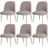 BUAOGDVG Coprisedie con schienale curvo for sedie da pranzo Set di 1/2/4/6 | Coprisedili protettivi for sedie con schienale semicircolare for sala da pranzo(Khaki,6Pcs)