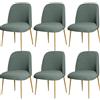 BUAOGDVG Coprisedie con schienale curvo for sedie da pranzo Set di 1/2/4/6 | Coprisedili protettivi for sedie con schienale semicircolare for sala da pranzo(Bean Green,6Pcs)
