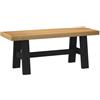 Générique Panca da pranzo in pino massiccio 120 x 41 x 45 cm | Design a doghe, finitura opaca, gambe in legno di pino solido, facile manutenzione, uso versatile