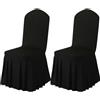BUAOGDVG Gonna Parson Fodere for sedia rimovibili elasticizzate in spandex lavabile | Fodera protettiva for sedia attrezzata for cene, feste, cerimonie(Black,2)