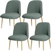 BUAOGDVG Coprisedie con schienale curvo for sedie da pranzo Set di 1/2/4/6 | Coprisedili protettivi for sedie con schienale semicircolare for sala da pranzo(Bean Green,4Pcs)