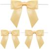 G2PLUS Fiocchetti Nastro Raso,8.5cm Fiocchetti Champagne d'oro,50PCS | Fiocchi per Artigianato con Filo di Ferro per Matrimonio,Decorazione di Vacanza Imballaggio Regalo