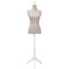 Generico Busto Sartoriale Donna Manichino in Tessuto con Strisce,Omini