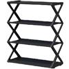 BAYNOPURIN Scarpiera Scarpiera semplice a forma di X for uso domestico, armadio multifunzionale for studenti in tubi d'acciaio, scaffale for scarpe a doppio strato(A)