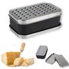 Hongu Grattugia con Contenitore, Doppia Lama Acciaio, Verdure affettatrice, per Carote, Formaggio, Cetriolo, Pomodoro e Zucchine, Chopper Grater