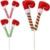 Stibtmr 3 Pezzi Gambe Elfo Albero di Natale Plettri Gambe Elfo Natale Ornamenti per Albero di Piedi di Elfo Plettri per Piedi per Albero di Natale Decorazione Natalizia con Piedi A Strisce