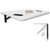 KDR Produktgestaltung Tavolo pieghevole da parete, 70 x 50 cm, tavolo da pranzo, da cucina, da parete, da bar, da parete, per montaggio a parete (bianco)