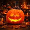 XPJBKC Zucca Halloween Decorazioni, Zucche Luminosa Grande Autunno Interna Esterna | Decorazioni Halloween Zucca, con Volto Spaventoso, 21 cm Lanterna Zucca Decorativa a Batteria, per Giardino, Tavola e Feste