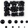 TOAOB THE ONE AND ONLY BABY TOAOB 200 Pezzi Occhi per Bambole Mezze Perle Nero 9 Dimensioni Rotondo Sicurezza Eyes in Plastica per Amigurumis Pupazzi Fai da Te Artigianato 3mm a 16mm