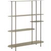 Mauro Ferretti Libreria Saturno Tortora cm 118X31X139 Metal Dove Grey