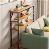 Vethenx Tavolino da Divano per Soggiorno,consolle dietro divano,mobile ingresso | Design di Stoccaggio di Grande capacità a Singolo/Doppio/Triplo Strato,Salvaspazio for Corridoio-Cornice nera80×20×125