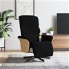 ZQQLVOO Poltrone relax Poltrona reclinabile Pouf camera da letto Poltrona Reclinabile Massaggiante con Poggiapiedi Nera Tessuto