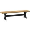 Générique Panca da pranzo in pino massiccio 160 x 41 x 45 cm | Design a doghe, finitura opaca, gambe in pino solido, uso versatile cucina interna