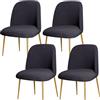 BUAOGDVG Coprisedie con schienale curvo for sedie da pranzo Set di 1/2/4/6 | Coprisedili protettivi for sedie con schienale semicircolare for sala da pranzo(Dark Gray,4Pcs)