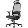 ProtoArc EC200 Pro Sedia Ufficio Ergonomica in Rete con Braccioli 4D | Sedia Scrivania con Profondità Seduta Regolabile, Supporto Lombare Regolabile e Poggiatesta 3D, Nera
