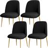 BUAOGDVG Coprisedie con schienale curvo for sedie da pranzo Set di 1/2/4/6 | Coprisedili protettivi for sedie con schienale semicircolare for sala da pranzo(Black,4Pcs)