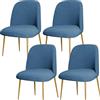 BUAOGDVG Coprisedie con schienale curvo for sedie da pranzo Set di 1/2/4/6 | Coprisedili protettivi for sedie con schienale semicircolare for sala da pranzo(Light Blue,4Pcs)