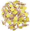TOYANDONA 50pcs Mini Mollette Legno del Fumetto Amore Cuore di Fissaggio per Foto Carta Pittura Decorazione della Festa (Giallo)