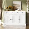 Witimisy Credenza, armadio da soggiorno con trama incisa, molto spazio, 120 x 36 x 80,5 cm