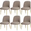 BUAOGDVG Coprisedie con schienale curvo for sedie da pranzo Set di 1/2/4/6 | Coprisedili protettivi for sedie con schienale semicircolare for sala da pranzo(Brownness,6Pcs)