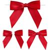 G2PLUS Fiocchetti Nastro Raso,8.5cm Fiocchetti Rossi Piccoli,50PCS | Fiocchi per Artigianato con Filo di Ferro per Matrimonio,Natale,Decorazione di Vacanza Imballaggio Regalo
